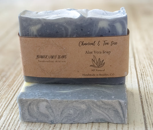 Activated Charcoal & Tea tree soap - Aloe vera
