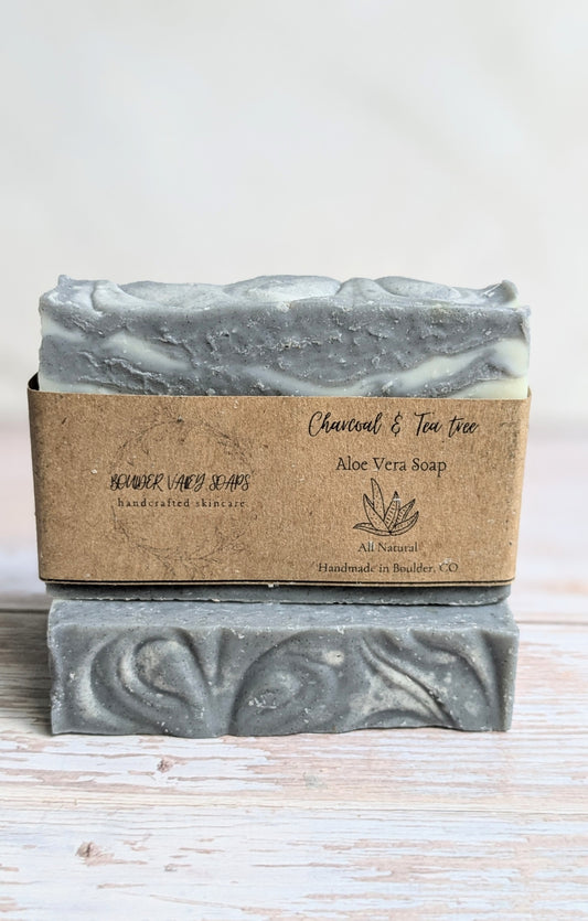 Activated Charcoal & Tea tree soap - Aloe vera